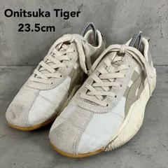 OnitsukaTiger DELECITY オニツカタイガー デレシティ 23.5cm スニーカー ローカット アイボリー ベージュ スエード キャンバス カジュアル ストリート レトロデザイン 厚底ソール 1183B257 ★ ■■