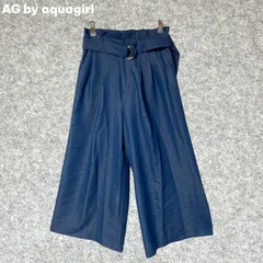 AGbyaquagirl ブルー ワイドパンツ リングベルト付き Sサイズのサムネイル