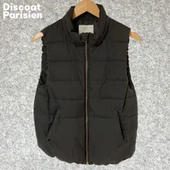 Discoat Parisien ダークグレー ダウンベスト ノースリーブ Lサイズ
