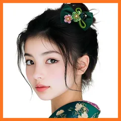 【新品】 [OTAKUMARKET] 髪飾り リボン 袴 七五三 三歳 卒業式 着物 和装 浴衣 振袖 成人式 髪 飾り りぼん 和風つまみ細工 キッズ 子供 こども 女の子 雛祭り ひな祭り お宮参り お正月 祭り 和装小物 結婚式 子供用髪飾り 和風ア 1