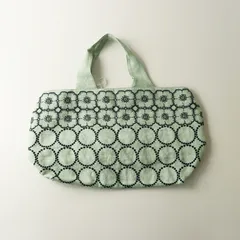 未使用 2024AW 定価1.8万 ミナペルホネン mina perhonen anemone×tambourine anini bag/ミント 刺繍 パニーニバッグ【2400014493221】