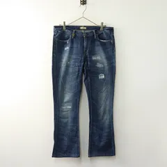 VINTAGE ラルフローレン Ralph Lauren MADISON ダメージリペア加工 デニムパンツ 3F /インディゴブルー ジーンズ【2400014503319】