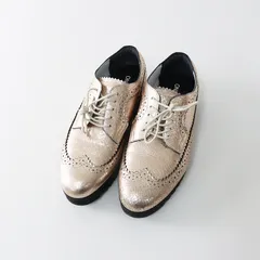 美品 ジ オニツカ THE ONITSUKA BROGUE ブローグ シャイニー 厚底 スニーカー 6｜ピンク  メタリック  24.5cm【2400014708127】