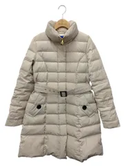 ブルーレーベルクレストブリッジ ロングダウンジャケット 55C31-623-03 40 ベージュ ITH1BPCBFV3S