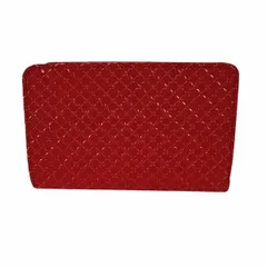 ■新品未使用■印傳屋■印伝■折り財布■ウォレット■七宝繋ぎ柄■レッド系■J0701のサムネイル