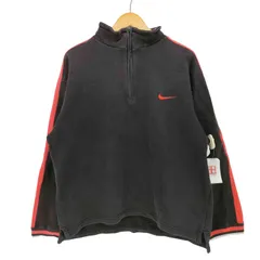 ナイキ NIKE 90S 白タグスウッシュ刺繍 ハーフジップ プルーバー スウェット メンズ import：L 