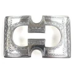 良品▼HERMES エルメス トゥアレグ 925 手彫り彫刻デザイン ヘアライン スクエア ラージサイズ ベルトバックル シルバー メンズ 良品▽HERMES エルメス トゥアレグ 925 手彫り彫刻デザイン ヘアライン