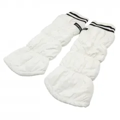 【超美品】ジャックバニー レッグウォーマー 白×黒 リブライン 裏起毛  レディース  ゴルフウェア Jack Bunny