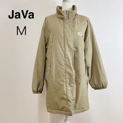 JaVa Classical EIf JaVaコラボ シャカシャカ素材 スタンドネック ミリタリーコート ベージュ 大人スポーティ メンズライク ナイロンオーバーコート メンズライク 中綿コート アウター Mのサムネイル