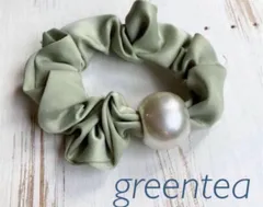 SALEパール付きシュシュno.205✮大人カジュアル…こなれヘアアレンジ