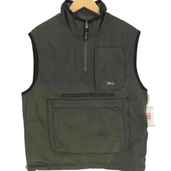 トミーヒルフィガー TOMMY HILFIGER 90-00S ATHLETICS 裏地フリース リバーシブルナイロン ハーフジップ ベスト カンガルーポケット メンズ JPN：1 