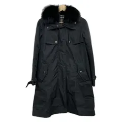 Burberry LONDON(バーバリーロンドン) コート サイズ40 L レディース 黒 ファー着脱可/ライナー付き/冬物