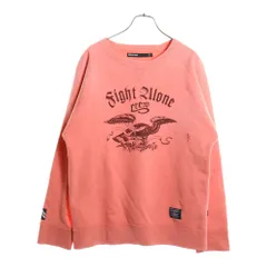 NEIGHBORHOOD (ネイバーフッド) ダメージ加工 クルーネック 長袖スウェット トレーナー レッド ATNH-CS-04