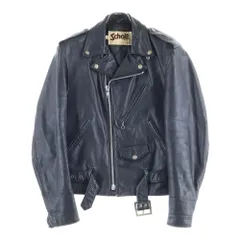 SCHOTT (ショット) 518 USA製 レザー ダブルライダースジャケット ブラック