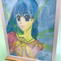 桂正和 電影少女 A4イラスト フレーム付 画集イラスト 天野あい アイズ
