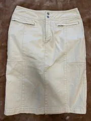ポールスチュアートPAUL STUARTスカートホワイト白色系綿コットン100％サイズ6  下記実寸 丈　約56センチ 裾幅　約44.5センチ ウエスト　約68センチレディースlady's LADYS女性用ウィメンズwomen’s