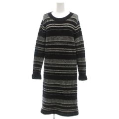 ジュンアシダ jun ashida ニットワンピース ボーダー ミモレ ロング