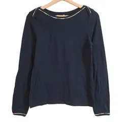 Burberry LONDON(バーバリーロンドン) 長袖Tシャツ サイズM レディース - 黒×アイボリー×レッド クルーネック