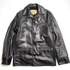 米国製】Schott レザー ライダースジャケット 黒 44 襟付き 本革