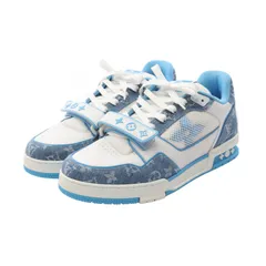 ルイ・ヴィトン LOUIS VUITTON スニーカー LVトレイナーライン モノグラムデニム レザー デニム シューズ メンズ 未使用