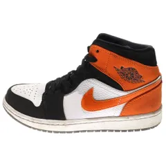 NIKE (ナイキ) AIR JORDAN 1 MID SHATTERED BACKBOARD 554724-058 エアジョーダン 1 シャッターバックボード ミッドカットスニーカー US7.5/25.5cm オレンジ/ホワイト/ブラック