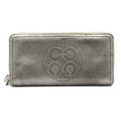 COACH(コーチ) 長財布 - シルバー ラウンドファスナー レザー