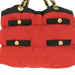 ラブモスキーノ LOVE MOSCHINO 金ボタン レザー チェーン キルティング ダウン トートバッグ レディース 表記無 のサムネイル
