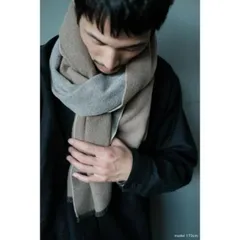 hatsutoki (ハツトキ) | ウルグアイウール パネルマフラー (ベージュ) | サイズS マフラー シンプル ナチュラル ウール 播州織 日本製 ユニセックス おしゃれ トラベル 旅行 無地 ギフト プレゼント 母の日 30代 40代 50代