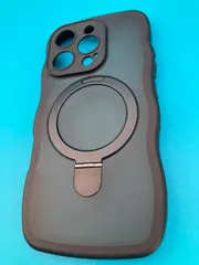 iPhone16 /16 Pro 対応 リング付き耐衝撃ケース MagSafe対応 クリアブラック