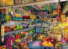 Aimee Stewart クロスステッチ 図案 刺しゅう チャート 【 Mini The Farmers Market 】 Heaven And Earth Designs 上級者 全面刺し HAED 八百屋 スーパー スーパーマーケット