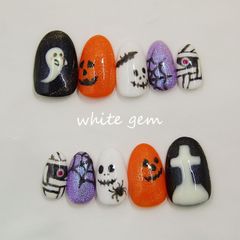 ネイルチップマグネットハロウィンかぼちゃひょっこりくま1005 - メルカリ
