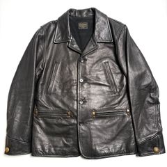 米国製】Schott レザー ライダースジャケット 黒 44 襟付き 本革