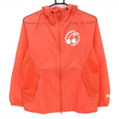 【美品】パーリーゲイツ ナイロンジップパーカー オレンジ 薄手 サクランボ ジャケット  レディース 0(S) ゴルフウェア PEARLY GATES