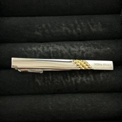 【良品】ニナリッチ ネクタイピン シルバー×ゴールド リーフデザイン NINA RICCI Tie Clip Silver × Gold Leaf Design 1210002