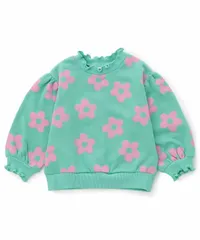 新品　BREEZE（ブリーズ） トップス トレーナー・スウェット　110㎝　130㎝　花柄　グリーン　起毛　女の子