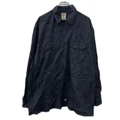 Dickies 長袖 無地シャツ XL ブラック ディッキーズ ボタン 胸ポケット 無地 シンプルシャツ シンプル 長袖無地シャツ 春物 a712-5757のサムネイル