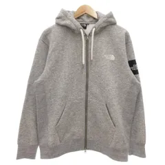 ザノースフェイス THE NORTH FACE Square Logo Full Zip スクエアロゴフルジップ パーカー フーディー L ジップアップ 長袖 グレー NT62349 /NU
