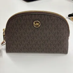 ◎ MICHAEL KORS マイケルコース コスメポーチ MKロゴ ブラウン