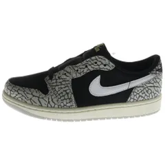 NIKE (ナイキ) AIR JORDAN 1 ウィメンズ エアジョーダン レトロ ブラックセメント ローカットスニーカー グレー/ブラック US8/25cm CZ0775-001