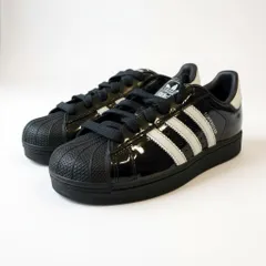 1L10 【美品】adidas アディダス スーパースター パテントレザースニーカー ローカットスニーカー 23センチ ブラック ホワイト レディースo07t