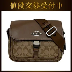 コーチ ショルダーバッグ ブラウン シグネチャー CR131 美品 PVC