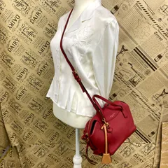 トリーバーチ ハンド ショルダーバッグ 2way 革 赤 旅行 FZ131