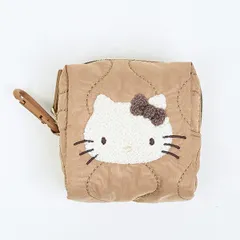 サンリオ ハローキティ カラビナ付きミニポーチ ナチュラルキルティング Sanrio