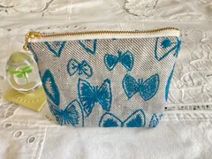 ミナペルホネン sky flower ☆ マチ付きポーチ