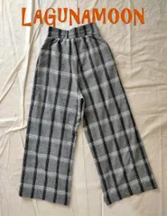 定価1.4万円LAGUNAMOON ラグナムーン チェックワイドパンツ ΣP