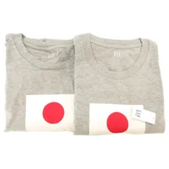 ギャップ GAP タグ付き Tシャツ 2点セット クルーネック M 半袖 日本 国旗 日の丸プリント グレー /GV