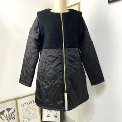 新品 未使用 ロングコート ダウンベスト 2way キルティング ボア ブラック 黒 ジレ 極暖 Lサイズ レディース 女性 お洒落 ジレ 可愛い