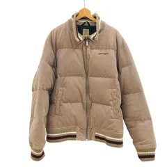 ZM1668 carhartt カーハート コーデュロイダウンジャケット ベージュ系 サイズXL ワンポイントロゴ刺繍 防寒性能高