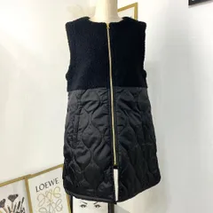新品 未使用 ロングコート ダウンベスト 2way キルティング ボア ブラック 黒 ジレ 極暖 Mサイズ レディース 女性 お洒落 ジレ 可愛い