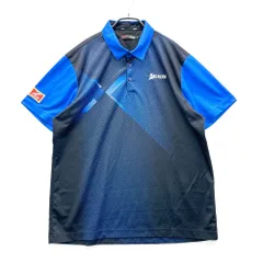 サイズ：3L SRIXON スリクソン by DESCENTE 半袖ポロシャツ Z STAR 総柄 ブルー系 [240101560243] ゴルフウェア メンズ ストスト